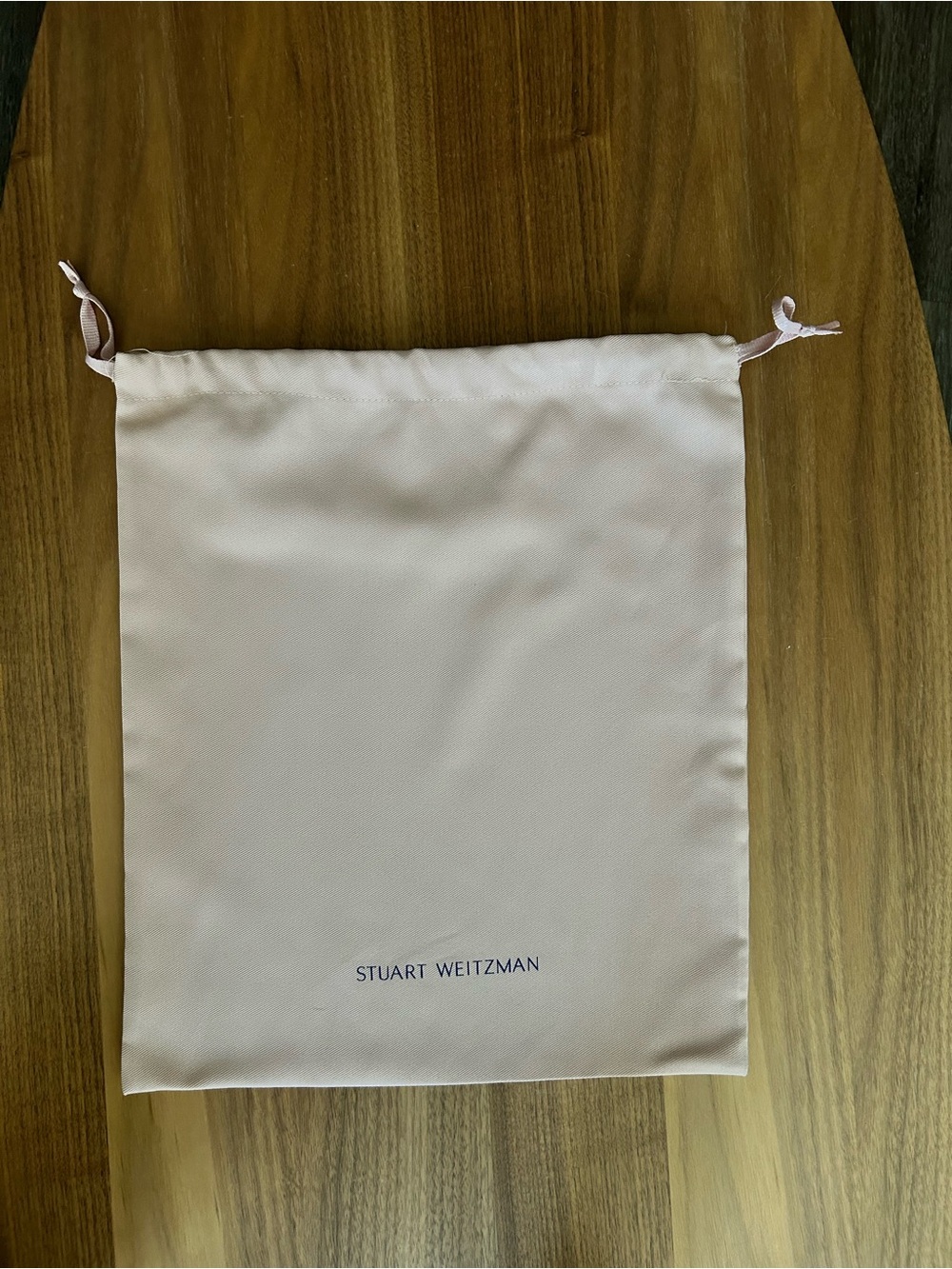 Stuart Weitzman Pale Pink Drawstring Dust Bag/ shoe storage bag